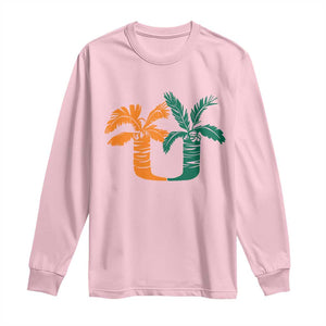 Vintage Classic 90s Miami Palm Trees UM Long Sleeve Shirt Tropical Game Day Football Fan TS02 Light Pink Print Your Wear