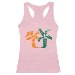 Vintage Classic 90s Miami Palm Trees UM Racerback Tank Top Tropical Game Day Football Fan TS02 Light Pink Print Your Wear