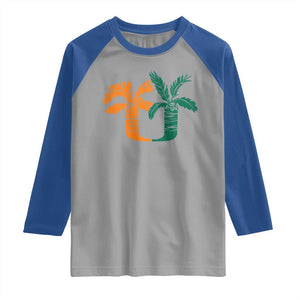 Vintage Classic 90s Miami Palm Trees UM Raglan Shirt Tropical Game Day Football Fan TS02 Sport Gray Royal Print Your Wear