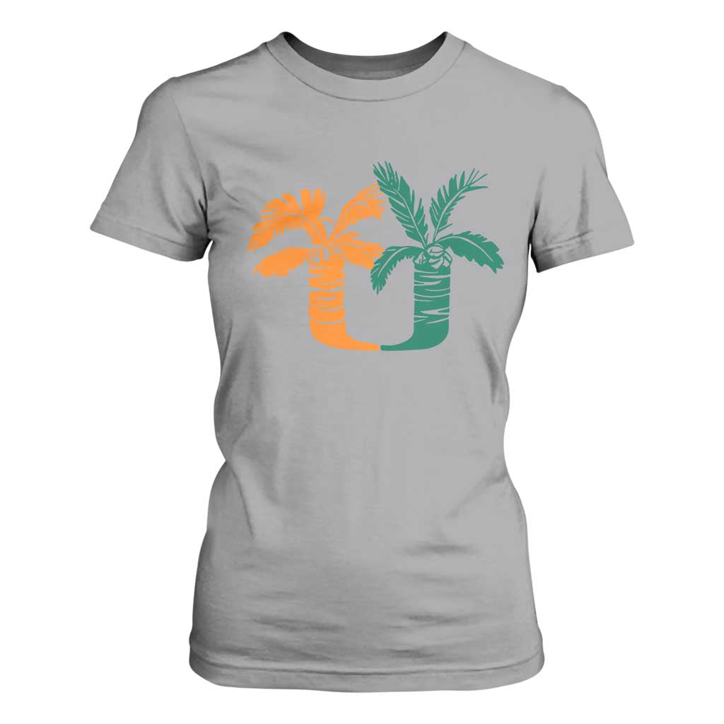 Vintage Classic 90s Miami Palm Trees UM T Shirt For Women Tropical Game Day Football Fan TS02 Sport Gray Print Your Wear