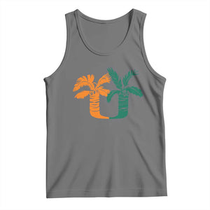 Vintage Classic 90s Miami Palm Trees UM Tank Top Tropical Game Day Football Fan TS02 Black Heather Print Your Wear