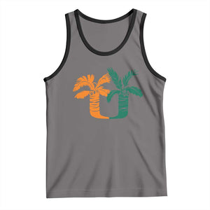 Vintage Classic 90s Miami Palm Trees UM Tank Top Tropical Game Day Football Fan TS02 Deep Heather Black Print Your Wear
