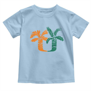 Vintage Classic 90s Miami Palm Trees UM Toddler T Shirt Tropical Game Day Football Fan TS02 Light Blue Print Your Wear