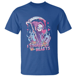 Funny Valentine T Shirt I Steal Hearts Grim Reaper TS02 Royal Blue Printyourwear
