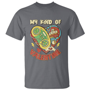 Gamer Valentines Day T Shirt My Kind Of Valentine Gaming Game Lover TS02 Charcoal Printyourwear