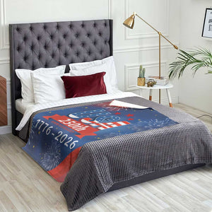 USA 250th Anniversary 1776 2026 Fireworks Throw Blanket Red White Blue 250 Years of Freedom Celebration TS02 Print Your Wear