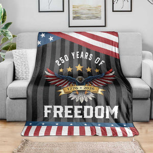 250 Years of Freedom 1776 2026 Patriotic Eagle Throw Blanket USA 250th Anniversary Celebration TS02 Print Your Wear
