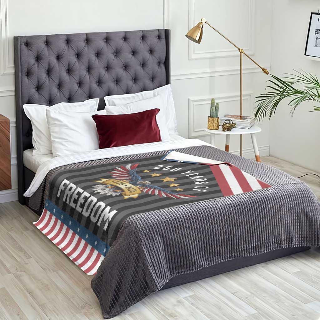 250 Years of Freedom 1776 2026 Patriotic Eagle Throw Blanket USA 250th Anniversary Celebration TS02 Print Your Wear
