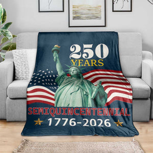 250 Years Semiquincentennial 1776 2026 Throw Blanket Statue of Liberty Patriotic Celebration TS02 Print Your Wear