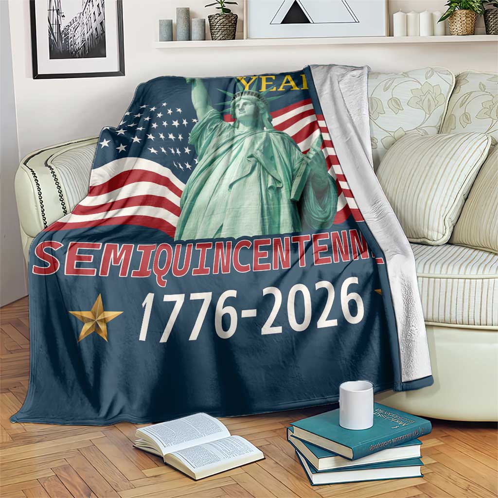 250 Years Semiquincentennial 1776 2026 Throw Blanket Statue of Liberty Patriotic Celebration TS02 Print Your Wear