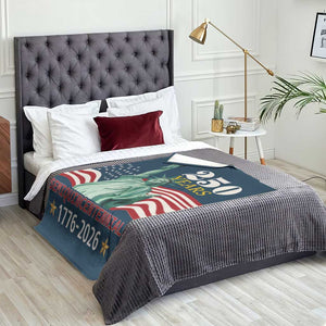 250 Years Semiquincentennial 1776 2026 Throw Blanket Statue of Liberty Patriotic Celebration TS02 Print Your Wear