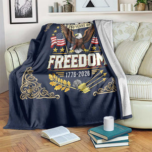 250 Years of Freedom 1776 2026 Patriotic Eagle Throw Blanket America 250th Anniversary Tribute TS02 Print Your Wear