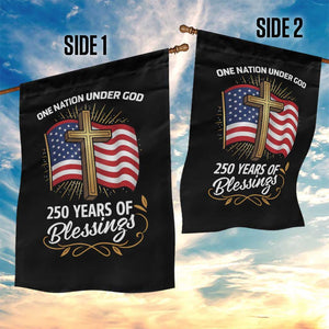 One Nation Under God USA 250th Anniversary Garden Flag 250 Years of Blessings 1776 2026 Patriotic Faith TS02 Print Your Wear