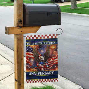 United States of America 250th Anniversary Garden Flag USA 1776 2026 Patriotic Eagle Fireworks TS02 Print Your Wear