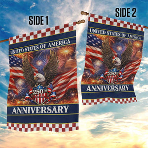 United States of America 250th Anniversary Garden Flag USA 1776 2026 Patriotic Eagle Fireworks TS02 Print Your Wear