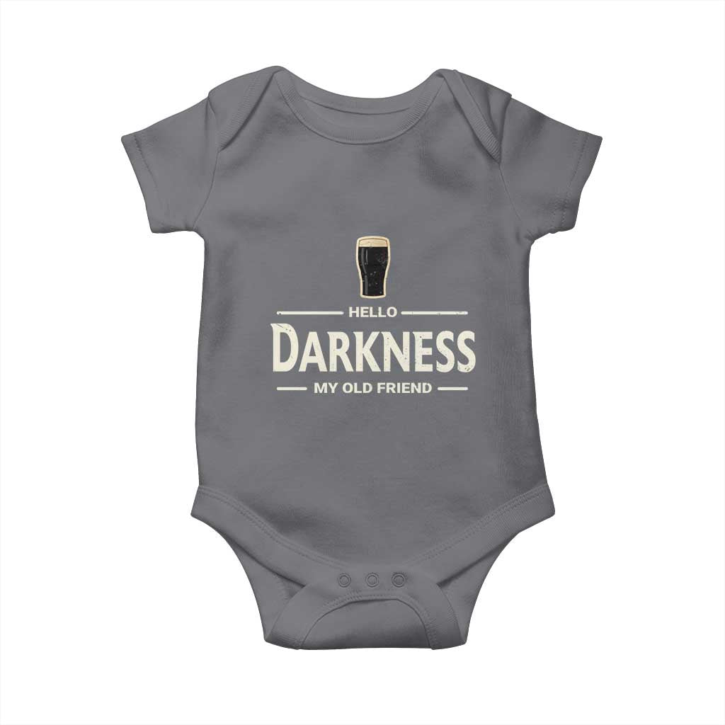 Hello Darkness My Old Friend Funny Stout Beer Lover Baby Onesie Craft Brew Fans TS02 Charcoal Print Your Wear