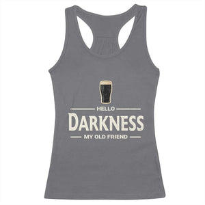 Hello Darkness My Old Friend Funny Stout Beer Lover Racerback Tank Top Craft Brew Fans TS02 Charcoal Print Your Wear