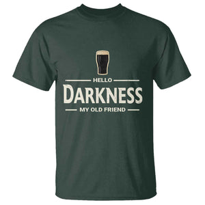 Hello Darkness My Old Friend Funny Stout Beer Lover T Shirt Craft Brew Fans TS02 Dark Forest Green Print Your Wear