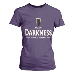 Hello Darkness My Old Friend Funny Stout Beer Lover T Shirt For Women Craft Brew Fans TS02 Purple Print Your Wear