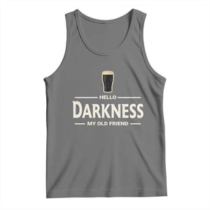 Hello Darkness My Old Friend Funny Stout Beer Lover Tank Top Craft Brew Fans TS02 Black Heather Print Your Wear