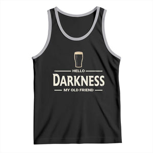 Hello Darkness My Old Friend Funny Stout Beer Lover Tank Top Craft Brew Fans TS02 Black Athletic Heather Print Your Wear