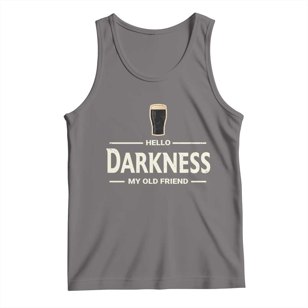 Hello Darkness My Old Friend Funny Stout Beer Lover Tank Top Craft Brew Fans TS02 Deep Heather Print Your Wear