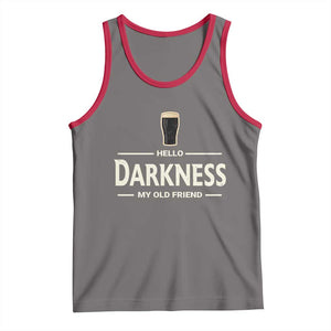 Hello Darkness My Old Friend Funny Stout Beer Lover Tank Top Craft Brew Fans TS02 Deep Heather Red Print Your Wear