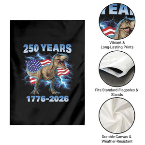 Funny Patriotic Dino Rex 250 Years 1776 2026 Garden Flag Dinosaur USA Flag America 250th Anniversary Celebration TS02 Print Your Wear