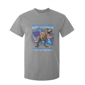 Funny Patriotic Dino Rex 250 Years 1776 2026 T Shirt For Kid Dinosaur USA Flag America 250th Anniversary Celebration TS02 Sport Gray Print Your Wear