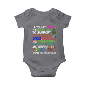 I Literally Want My Tax Dollars To Support National Park Baby Onesie TS02 Charcoal Print Your Wear