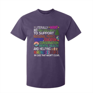 I Literally Want My Tax Dollars To Support National Park T Shirt For Kid TS02 Purple Print Your Wear