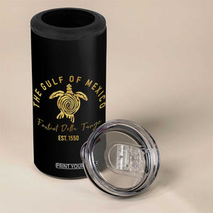 Gulf Of Mexico Turtle 4 in 1 Can Cooler Tumbler Foxtrots Deltas Tangos TS02 Print Your Wear