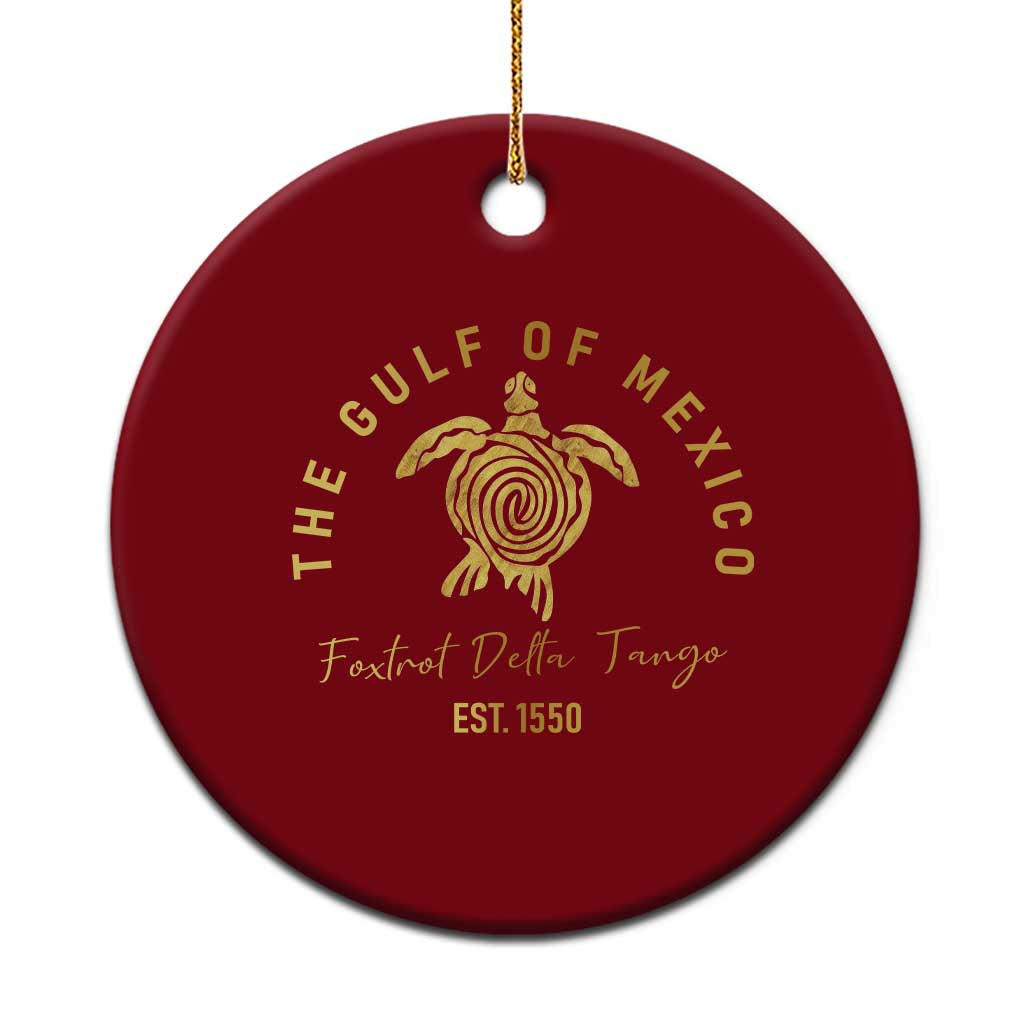 Gulf Of Mexico Turtle Ceramic Ornament Foxtrots Deltas Tangos TS02 1pc Red Print Your Wear