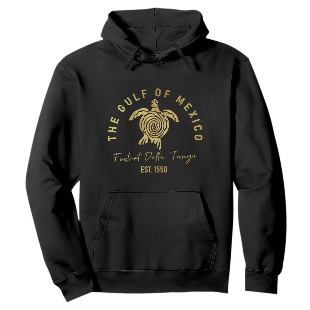 Gulf Of Mexico Turtle Hoodie Foxtrots Deltas Tangos TS02 Black Print Your Wear