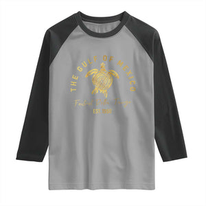 Gulf Of Mexico Turtle Raglan Shirt Foxtrots Deltas Tangos TS02 Sport Gray Black Print Your Wear