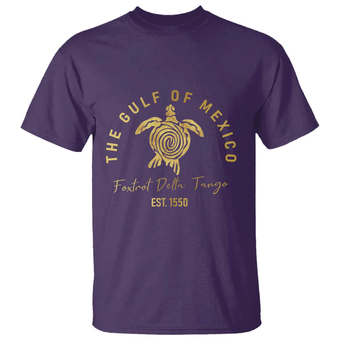 Gulf Of Mexico Turtle T Shirt Foxtrots Deltas Tangos TS02 Purple Print Your Wear