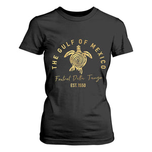 Gulf Of Mexico Turtle T Shirt For Women Foxtrots Deltas Tangos TS02 Black Print Your Wear
