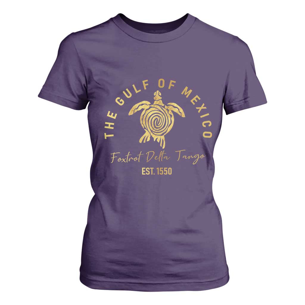 Gulf Of Mexico Turtle T Shirt For Women Foxtrots Deltas Tangos TS02 Purple Print Your Wear