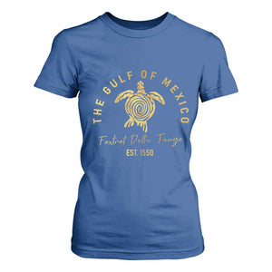 Gulf Of Mexico Turtle T Shirt For Women Foxtrots Deltas Tangos TS02 Royal Blue Print Your Wear
