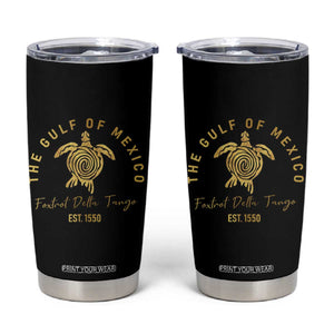 Gulf Of Mexico Turtle Tumbler Cup Foxtrots Deltas Tangos TS02 Black Print Your Wear