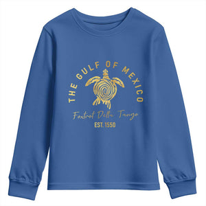 Gulf Of Mexico Turtle Youth Sweatshirt Foxtrots Deltas Tangos TS02 Royal Blue Print Your Wear
