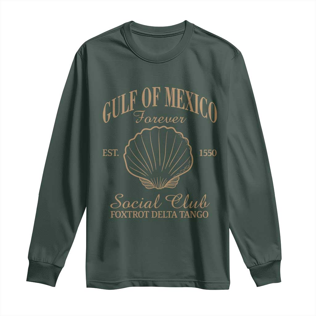 Gulf Of Mexico Long Sleeve Shirt Foxtrot Delta Tango FDT Resist TS02 Dark Forest Green Print Your Wear