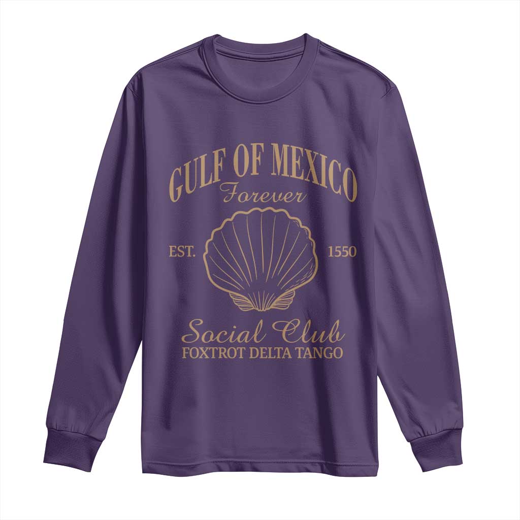 Gulf Of Mexico Long Sleeve Shirt Foxtrot Delta Tango FDT Resist TS02 Purple Print Your Wear