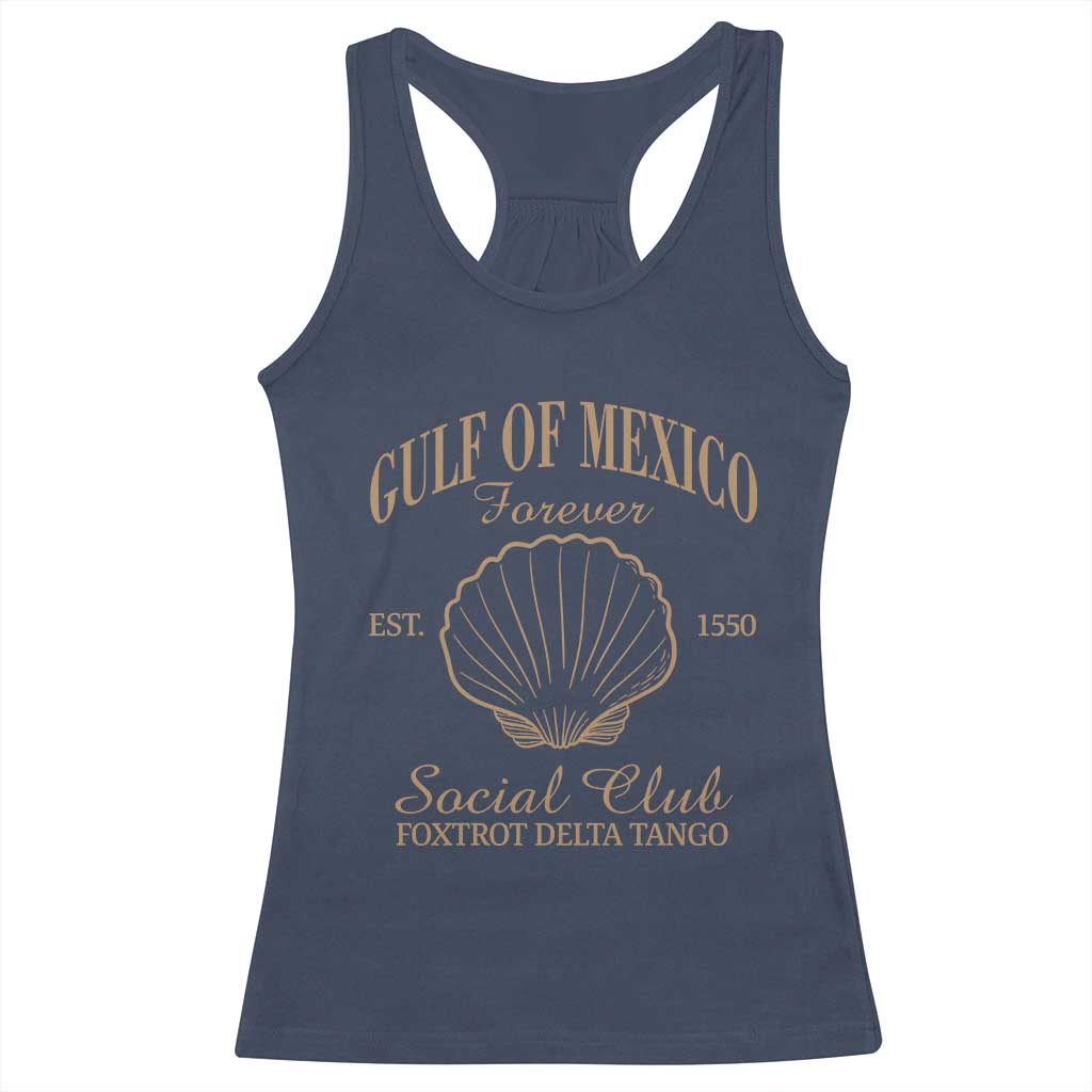 Gulf Of Mexico Racerback Tank Top Foxtrot Delta Tango FDT Resist TS02 Navy Print Your Wear