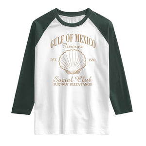 Gulf Of Mexico Raglan Shirt Foxtrot Delta Tango FDT Resist TS02 White Dark Forest Green Print Your Wear