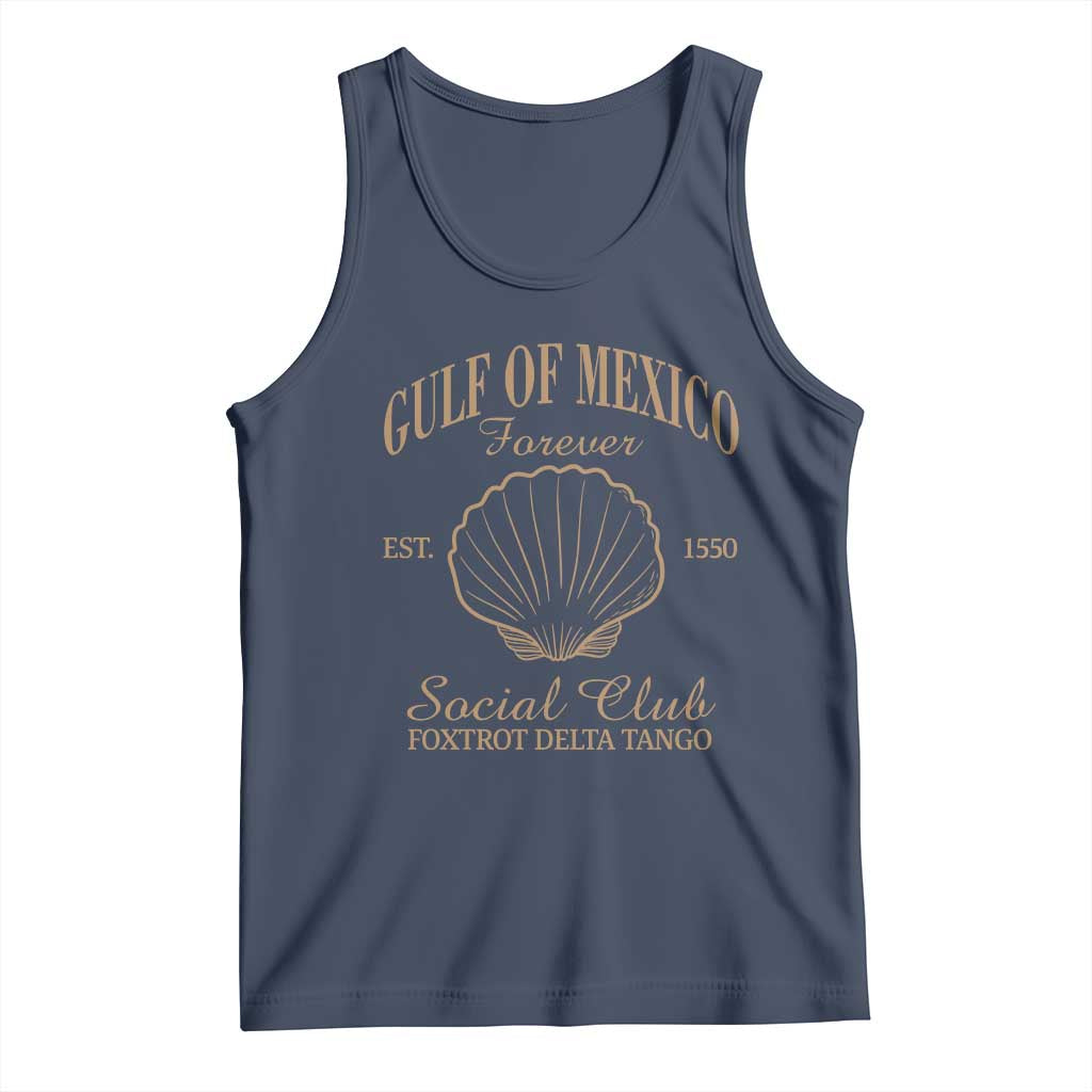 Gulf Of Mexico Tank Top Foxtrot Delta Tango FDT Resist TS02 Navy Print Your Wear
