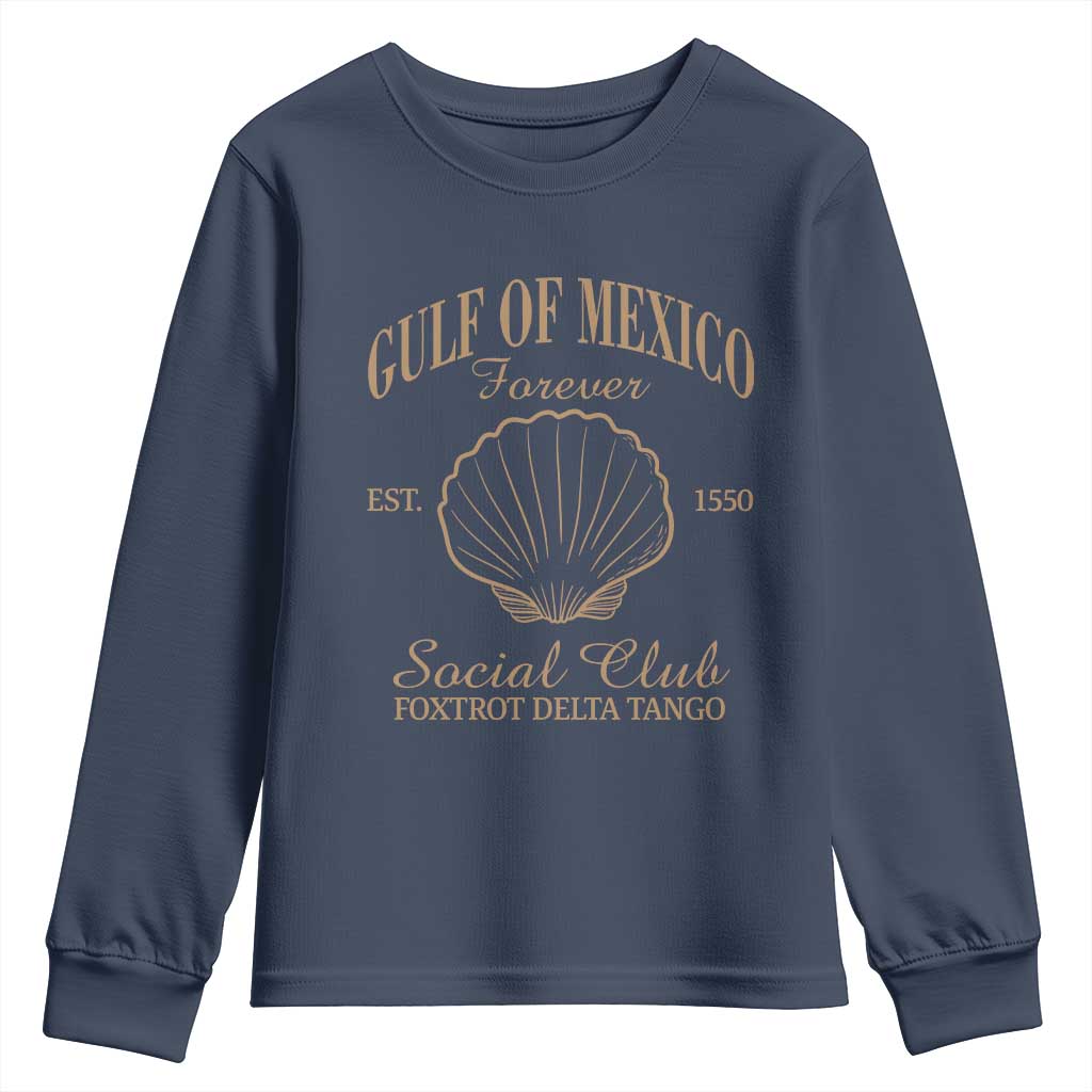 Gulf Of Mexico Youth Sweatshirt Foxtrot Delta Tango FDT Resist TS02 Navy Print Your Wear