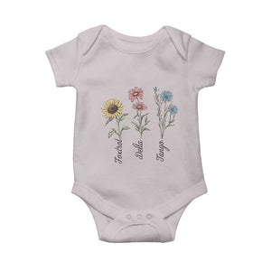 Floral FDT Foxtrot Delta Tango Baby Onesie Funny Offensive Retro TS02 Ice Gray Print Your Wear