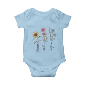 Floral FDT Foxtrot Delta Tango Baby Onesie Funny Offensive Retro TS02 Light Blue Print Your Wear