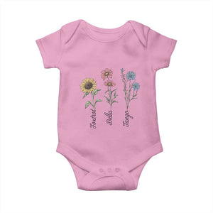Floral FDT Foxtrot Delta Tango Baby Onesie Funny Offensive Retro TS02 Light Pink Print Your Wear